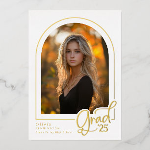 Faire-part de graduation de la photo White Gold Fo