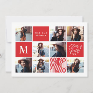 Faire-part de graduation de la typographie géométr