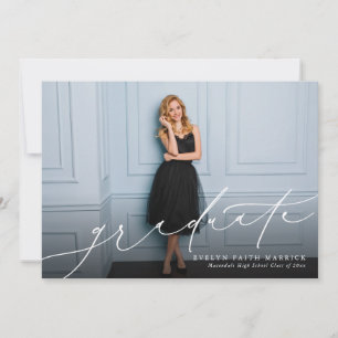 Faire-part de graduation de l'écriture classique