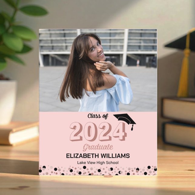 Faire-part de graduation de Rose de budget (Créateur téléchargé)