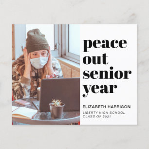 Faire-part de graduation du budget Peace Out Photo