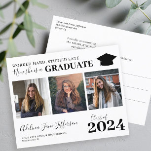 Faire-part de graduation du script photo budgétair