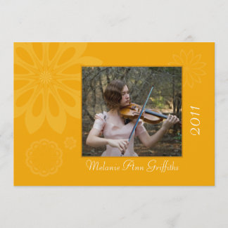 Faire-part de graduation florale de la Bohême d'or