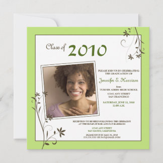 Faire-part de graduation florale Pastel (chaux)