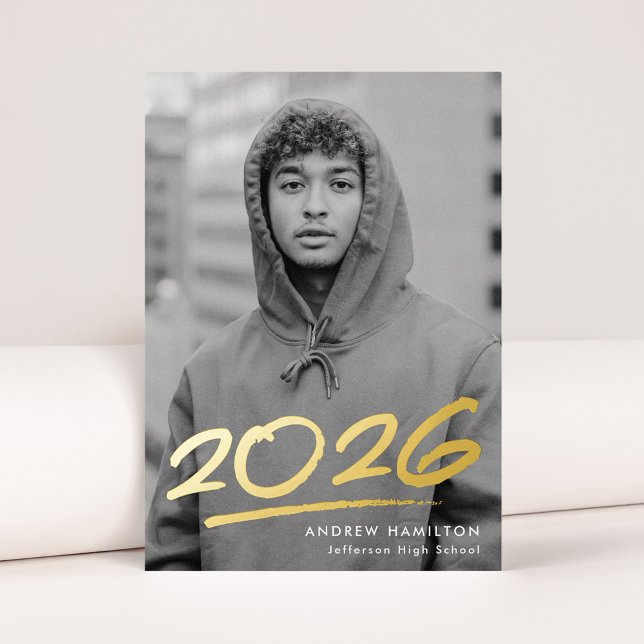 Faire-part de graduation photo Foil 2025 (Créateur téléchargé)