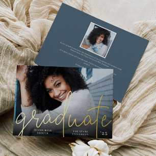 Faire-part de graduation photo Foil l