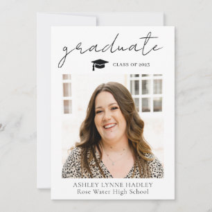 Faire-part de graduation photo moderne