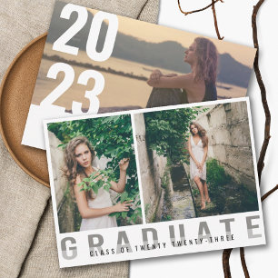 Faire-part de graduation photo moderne