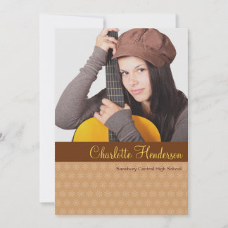 faire-part de graduation photo personnalisée jaune