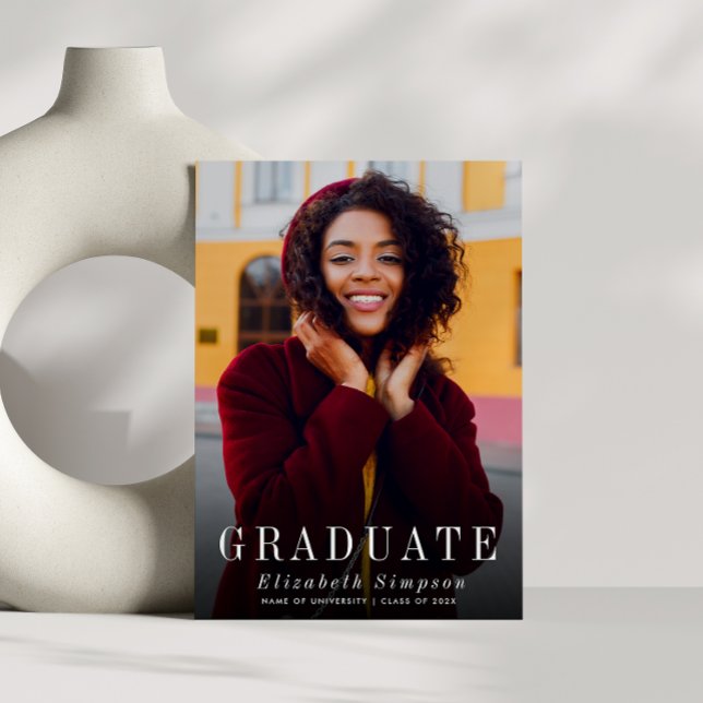 faire-part de graduation photo simple et élégante (Créateur téléchargé)