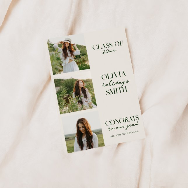 Faire-part de graduation simple avec photos (Créateur téléchargé)