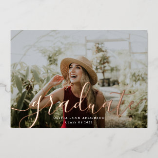 Faire-part de graduation simple de la bobine de sc