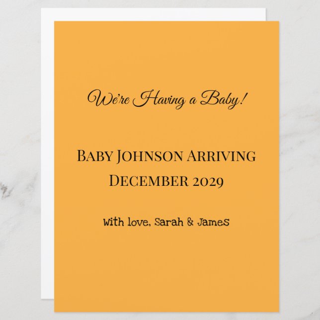 faire-part de grossesse ! (Devant / Derrière)