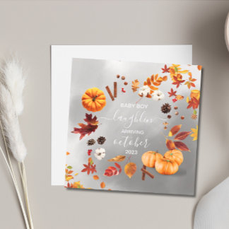 Faire-part de grossesse automnale