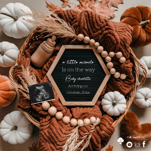 Faire-part de grossesse automnale mûre