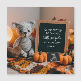 Faire-part de grossesse automnale personnalisable