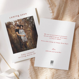 Faire-part de grossesse Bientôt Carte de vacances