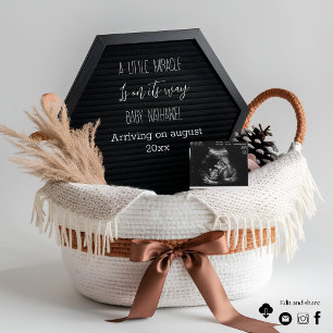 Faire-part de grossesse boho simple et élégant