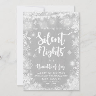 Faire-part de grossesse Carte de Noël Cadre rustiq