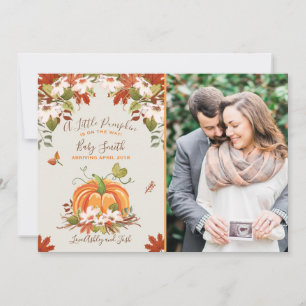 Faire-part de grossesse citrouille Automne automne