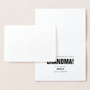 Faire-part de grossesse d'aluminium de