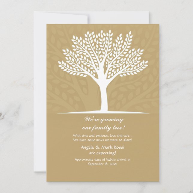 Faire-part de grossesse dans l'arbre généalogique (Devant)
