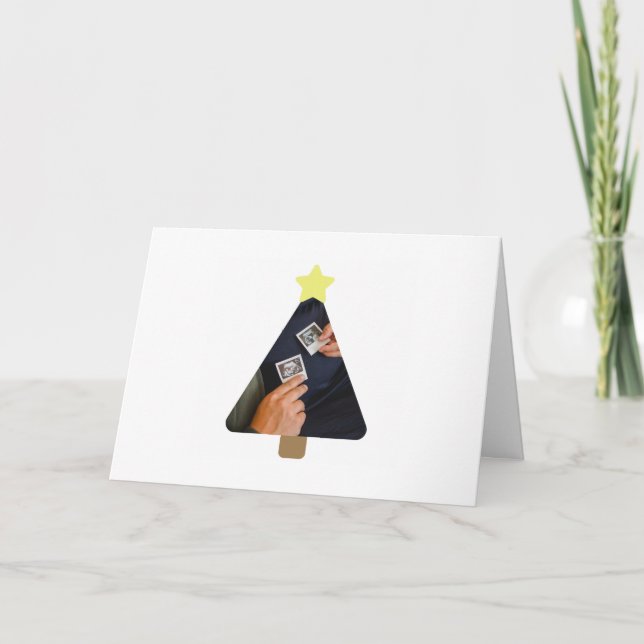 Faire-part de grossesse d'arbre de Noël simple (Devant)