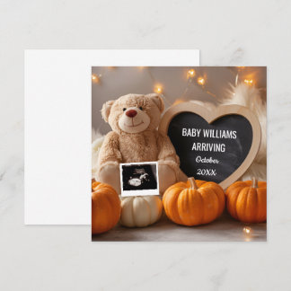 Faire-part de grossesse d'automne médias sociaux