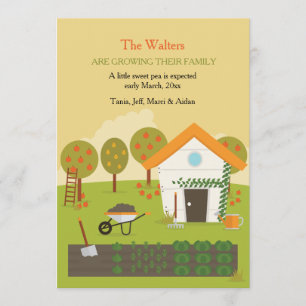 Faire-part de grossesse de jardin fertile