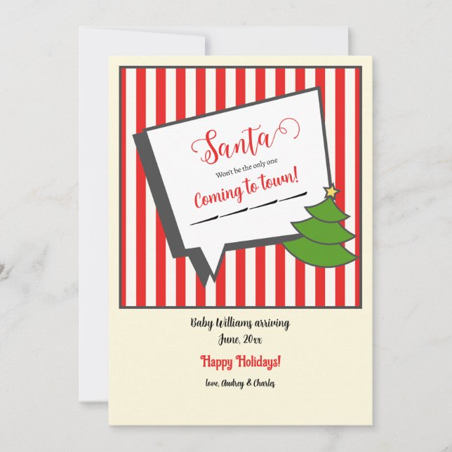 Faire-part de grossesse de Noël (Devant)