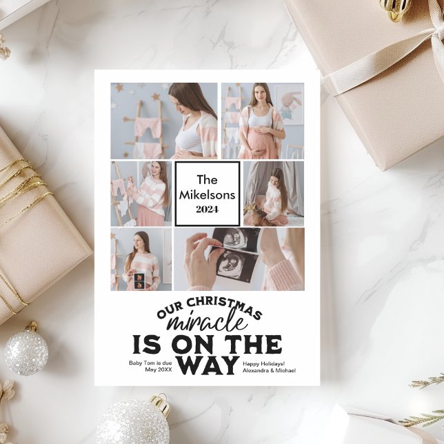 Faire-part de grossesse de Noël multi photo (Créateur téléchargé)