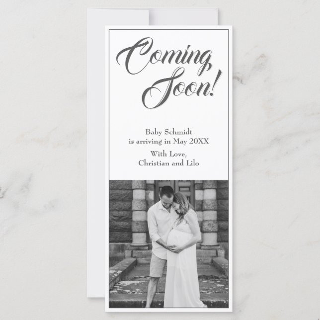 Faire-part de grossesse de style classique (Devant)