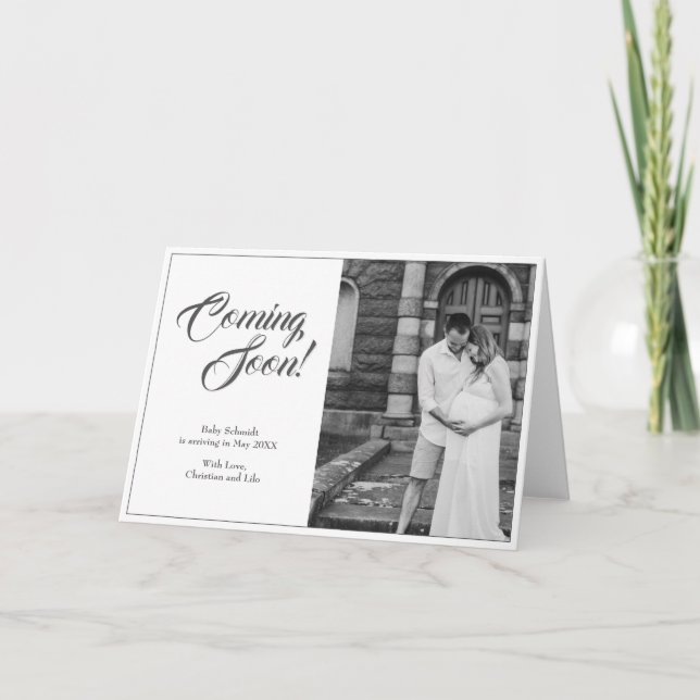 Faire-part de grossesse de style classique (Devant)