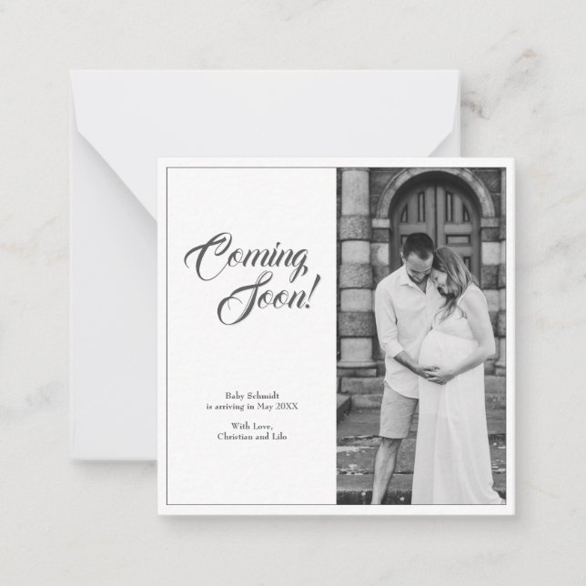 Faire-part de grossesse de style classique (Devant)