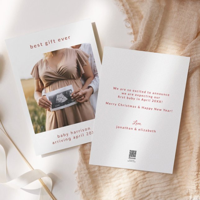 Faire-part de grossesse de vacances Meilleure cart (Créateur téléchargé)