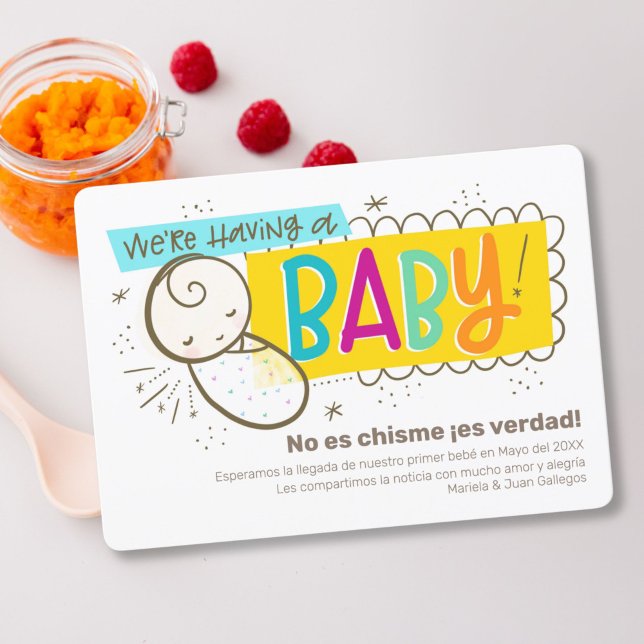 Faire-part de grossesse espagnole (Créateur téléchargé)