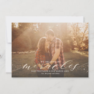 Faire-part de grossesse Miracles Faux Gold Foil
