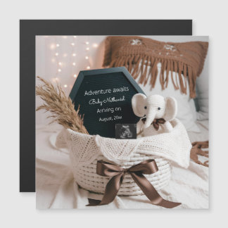 Faire-part de grossesse neutre Boho Pampas