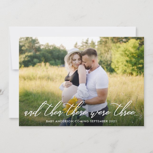 Faire-part de grossesse photo moderne (Devant)