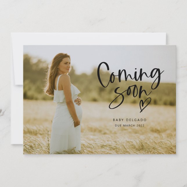 Faire-part de grossesse | Prochainement Coeur (Devant)