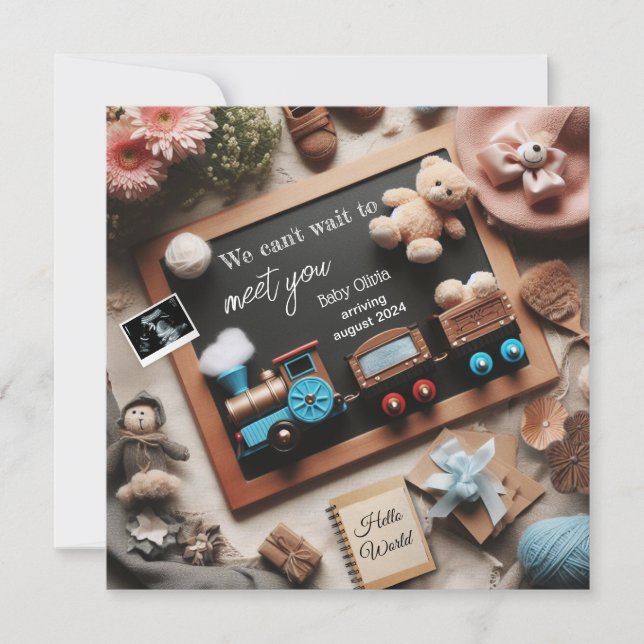 Faire-part de grossesse thème, médias sociaux (Devant)