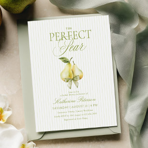 Faire-part de la Mariée Thème Poire Parfaite