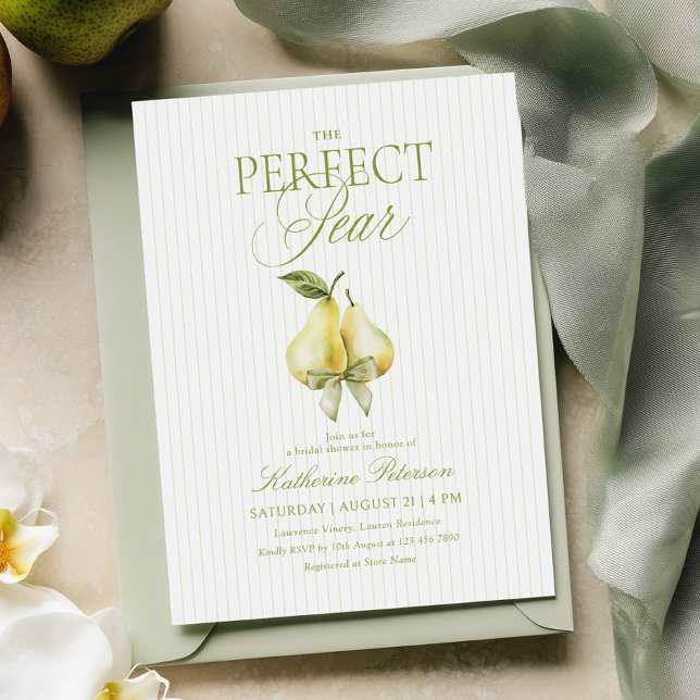 Faire-part de la Mariée Thème Poire Parfaite (Créateur téléchargé)