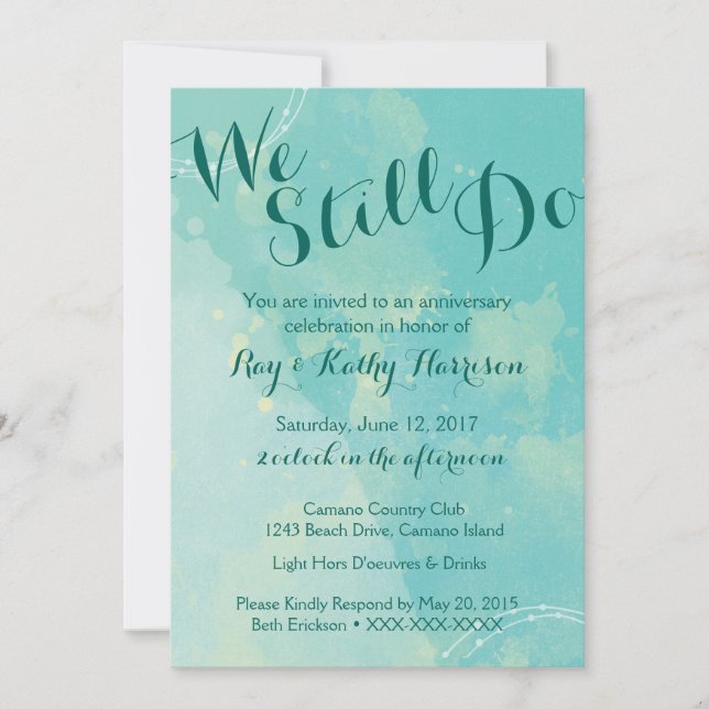 Faire-part de l'anniversaire de mariage Nous conti (Devant)