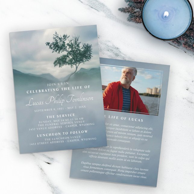 Faire-part de l'arbre paisible photo (Créateur téléchargé)