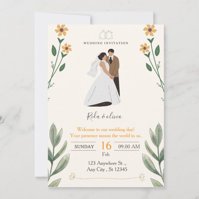 Faire-part de mariage (Devant)