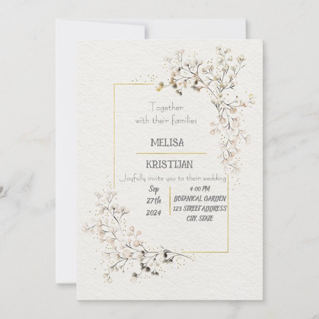 Faire-part de mariage (Devant)