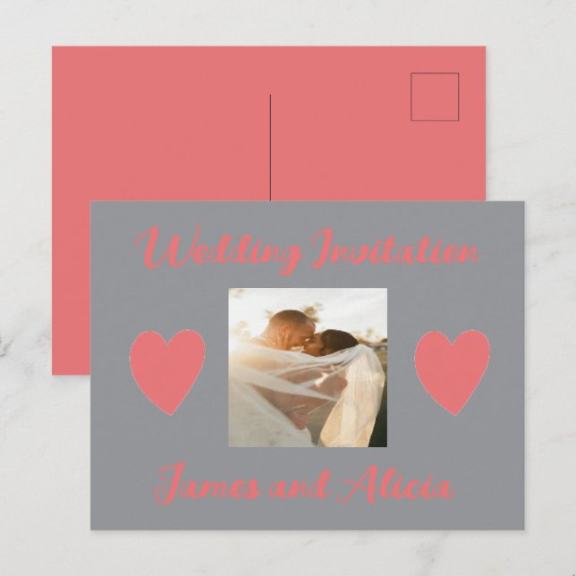 Faire-part de mariage (Devant / Derrière)