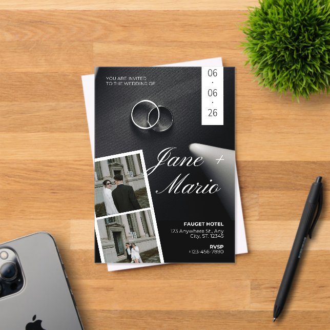 Faire-part de mariage 2026 (Insitu (Carte d'invitation))