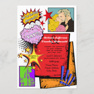 Faire-part de mariage 2 d'art de bruit